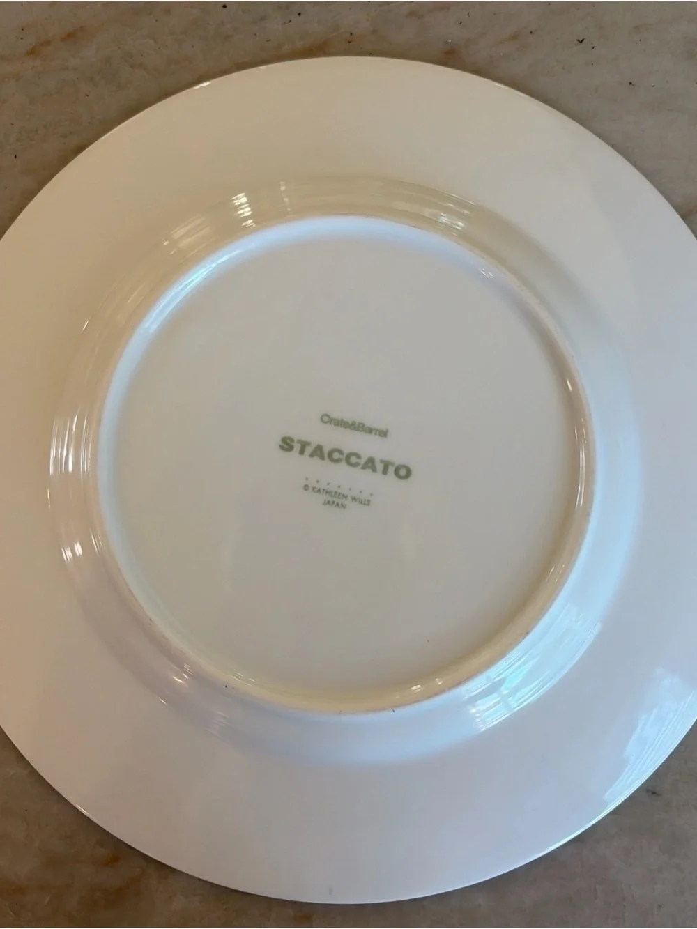 Crate & Barrel STACCATO White 9 3/8